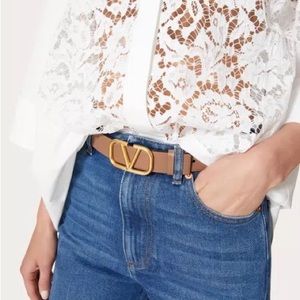 FULL SET Valentino V Logo Belt 30MM, 95 cm